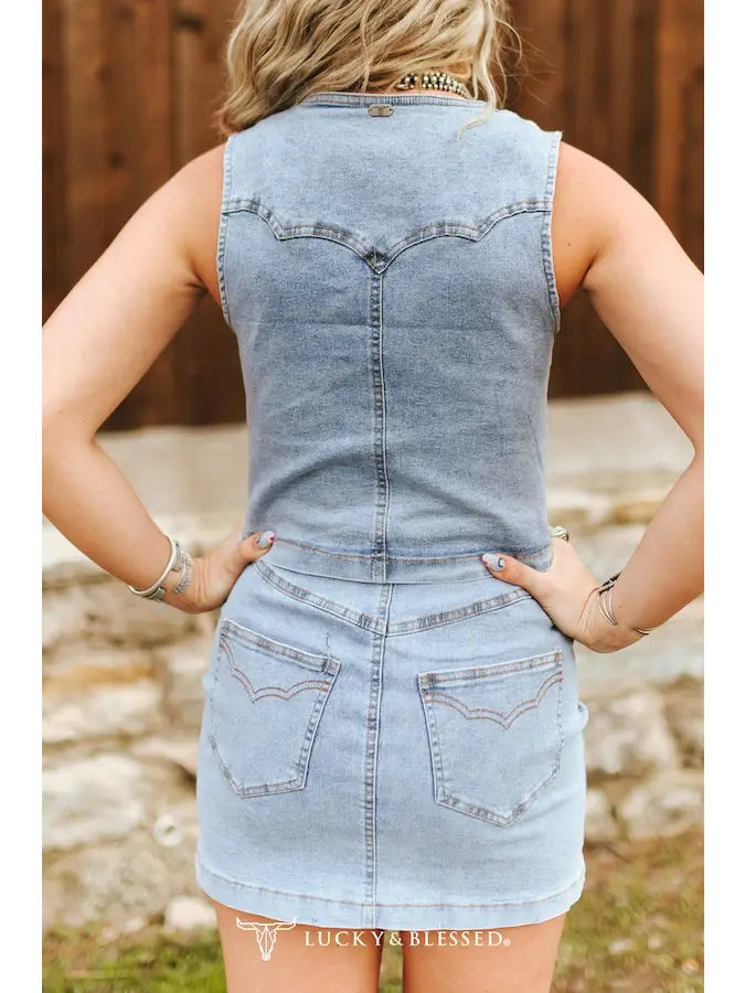 Concho Denim Set